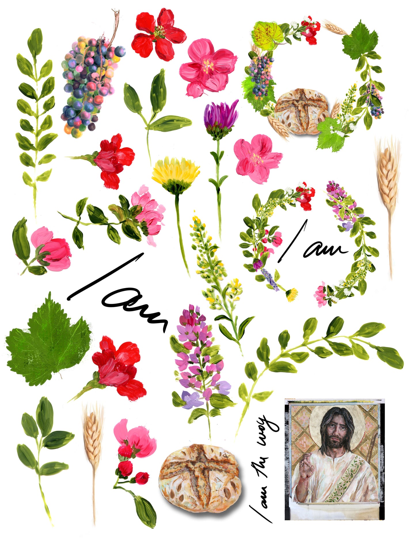 I AM  KIT Digital Download -Bible Journaling kit Faith Notes series