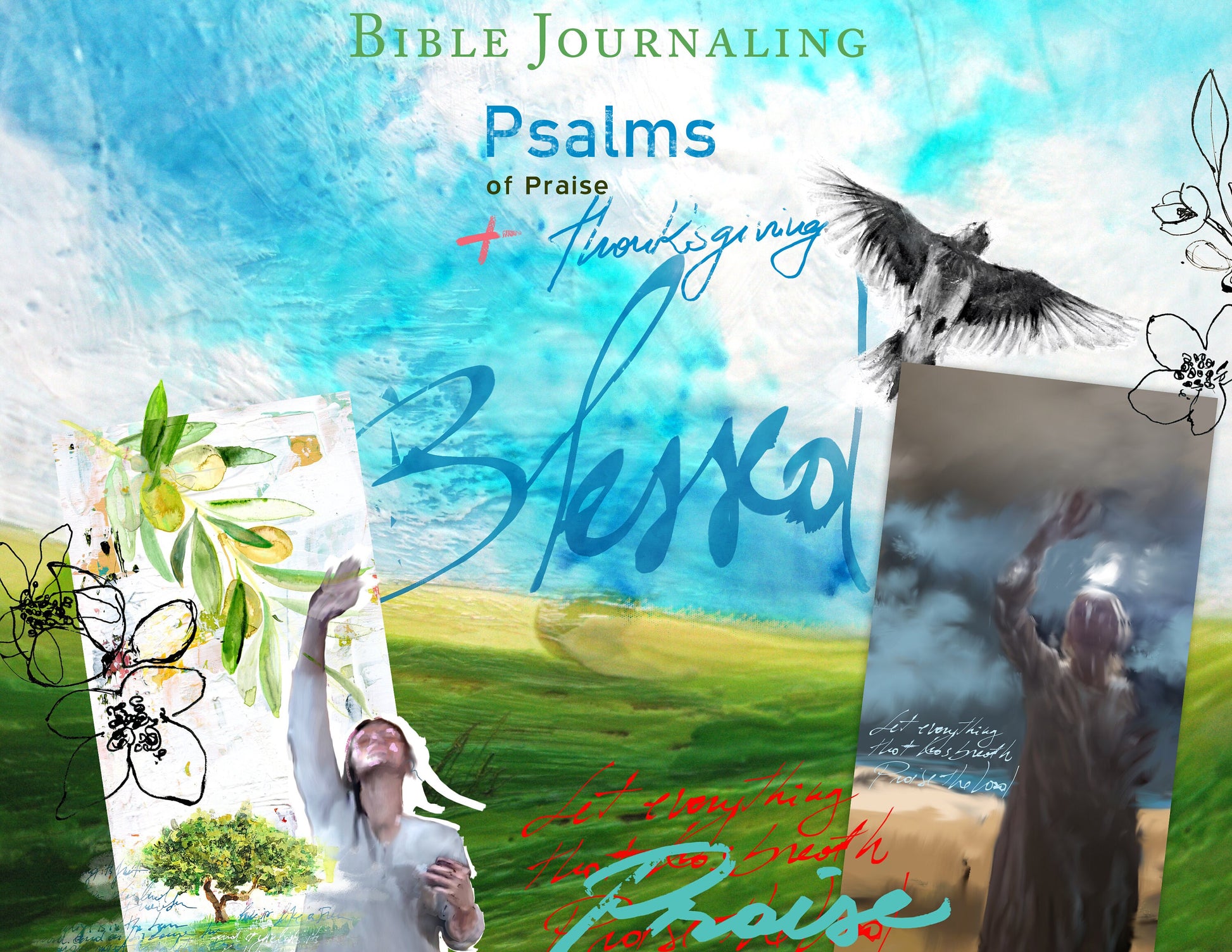 Psalms of Thanksgiving and Praise- a creative bible study, Bible journaling creative devotional - digital download