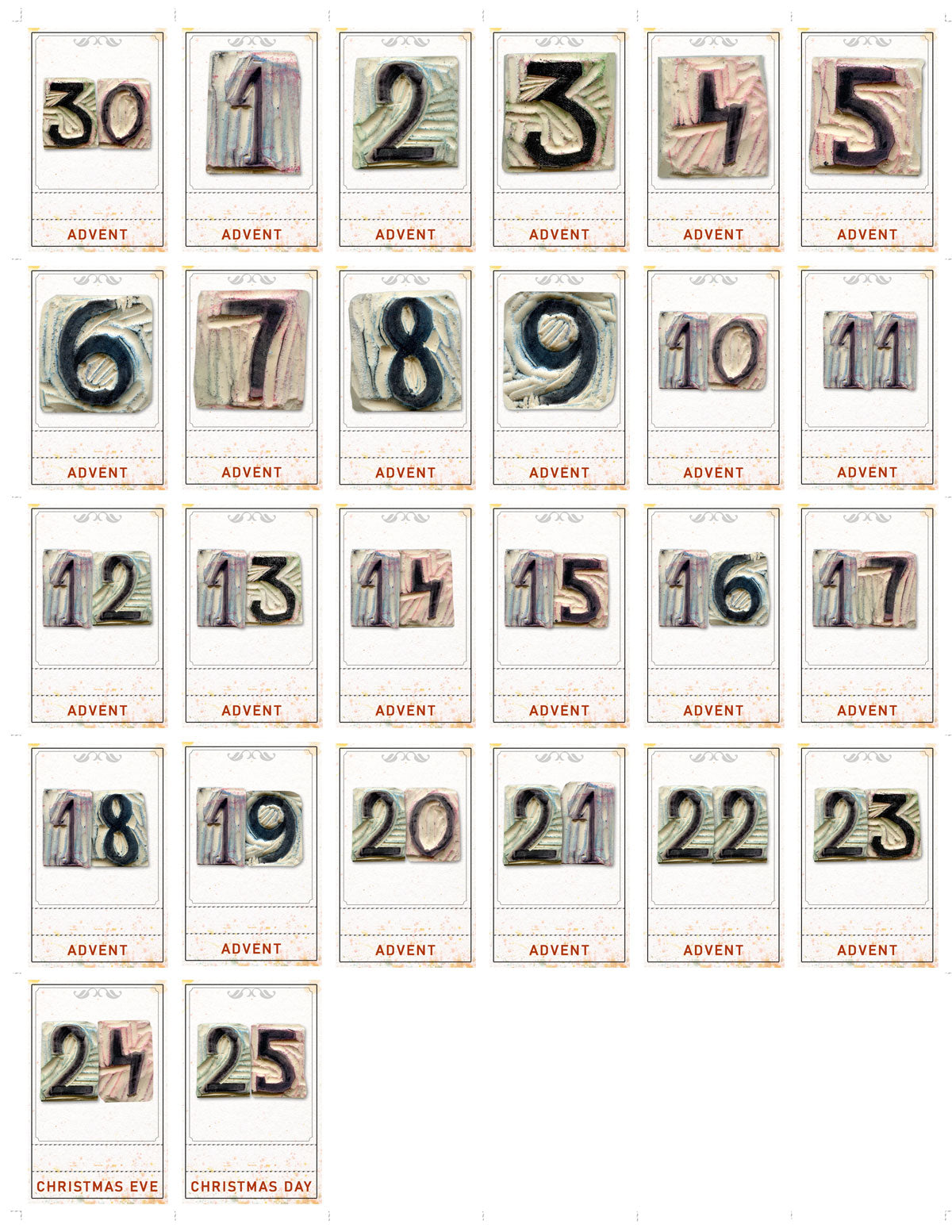 ADVENT- Daily ADVENT- Journaling Stickers, Advent Scripture Reading Plan and cards