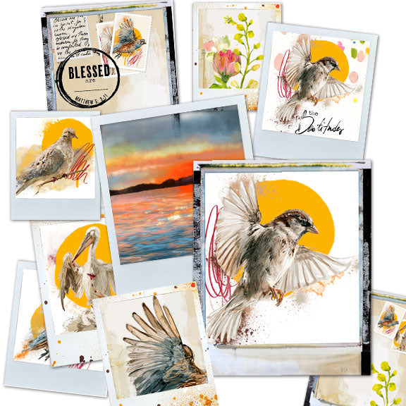 'Beatitudes 1'- 24 Journaling Polaroid style Cards