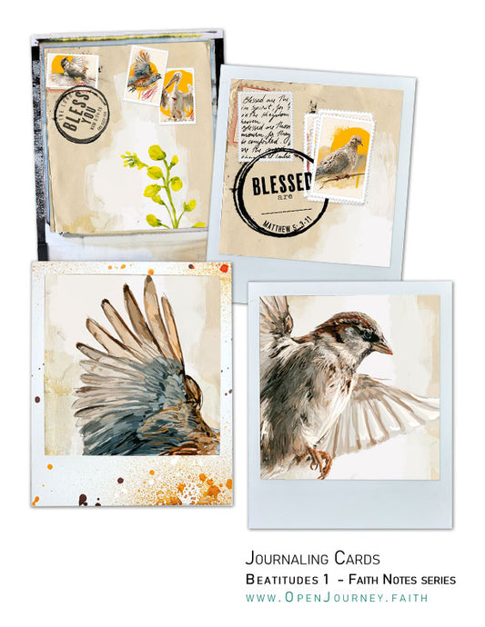 'Beatitudes 1'- 24 Journaling Polaroid style Cards