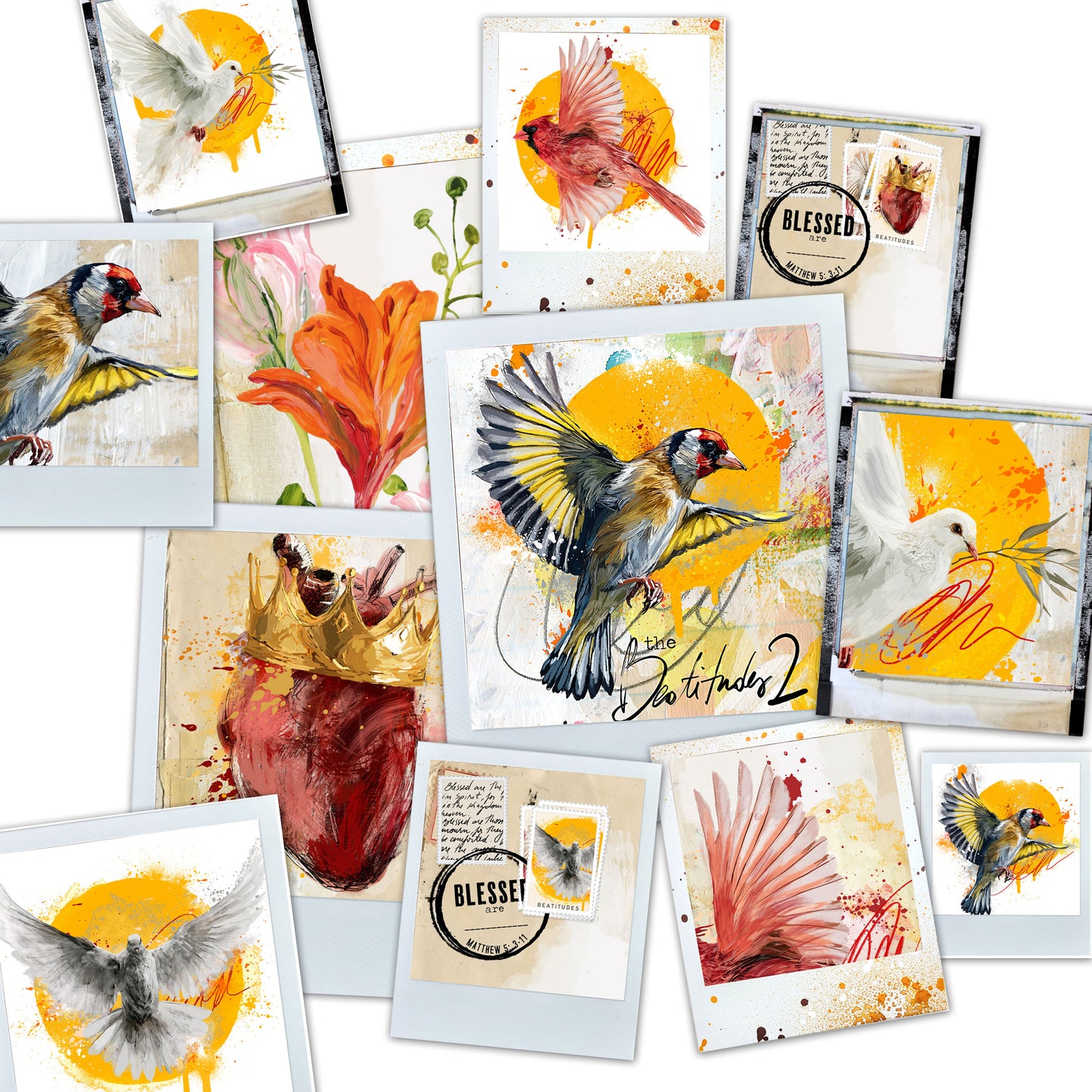 Beatitudes 2- Add-ons DIGITAL DOWNLOAD: Journaling Stickers and card sets