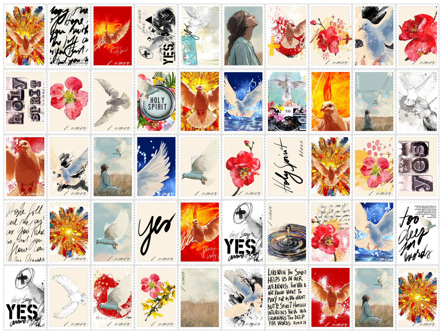 HOLY SPIRIT kit ADD ON  - Journaling Stickers and cards- digital download