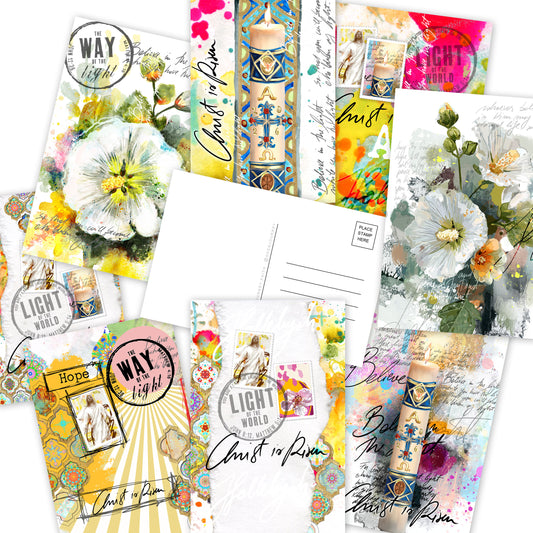 SALT & LIGHT Easter POSTCARDS- set of 8 postcards