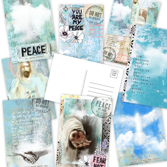 PEACE - set of 8 postcards