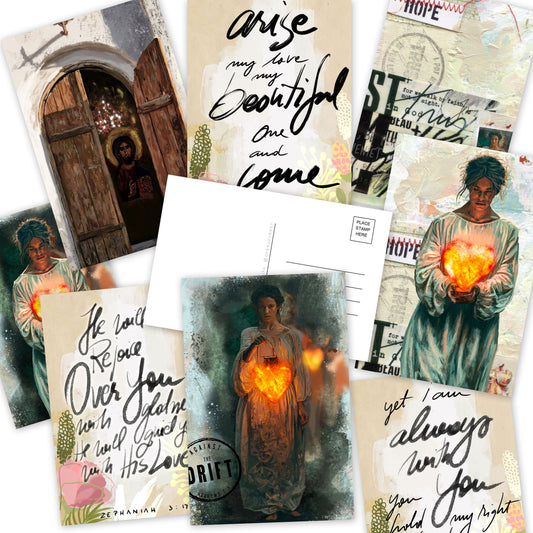 'Against the Drift' POSTCARDS- set of 8 postcards