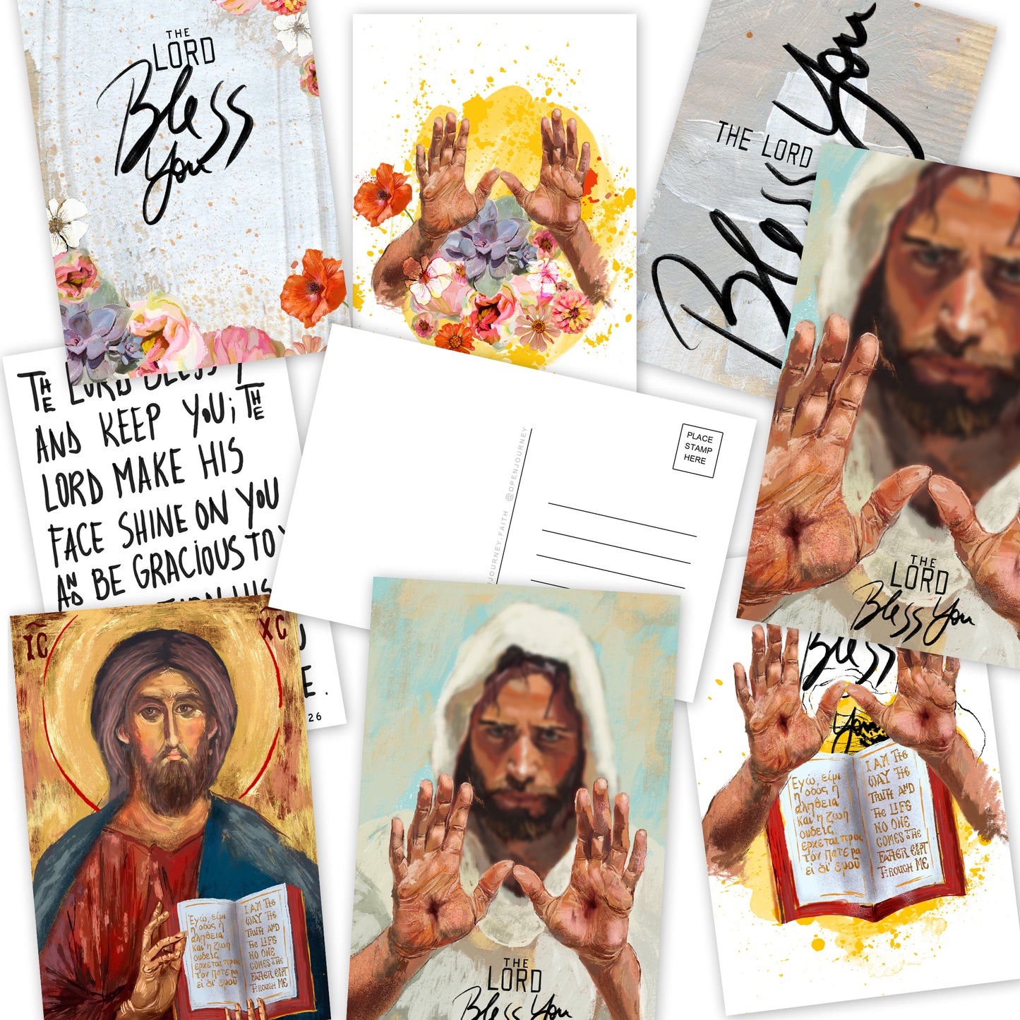 Blessed - set of 8 postcards