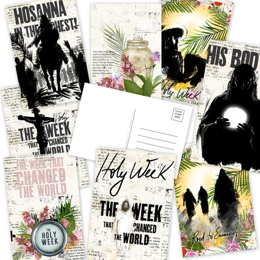 HOLY WEEK - set of 8 postcards