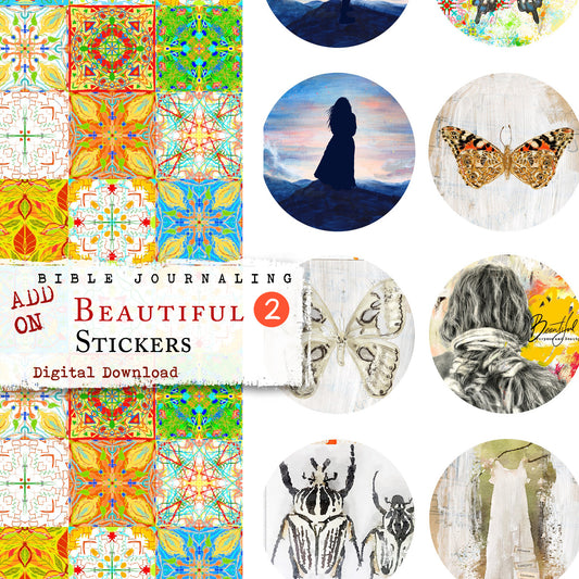 ADD ON Beautiful 2 (Purpose and Beauty) - Journaling Stickers - digital download