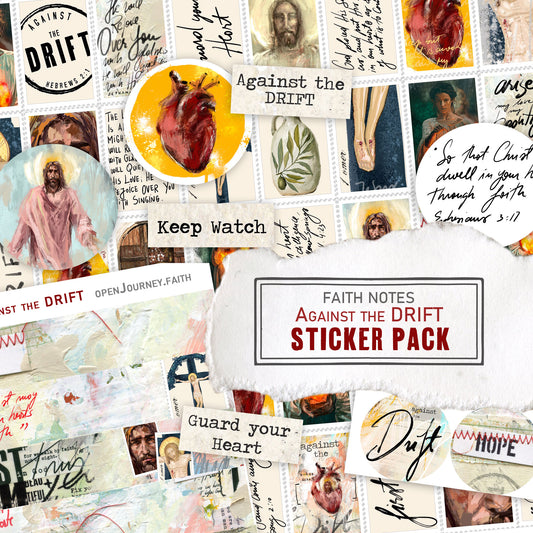 Against the Drift sticker pack - variety stickers for Bible Journaling