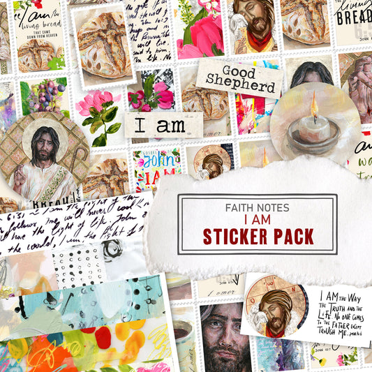 I AM sticker pack - variety stickers for Bible Journaling