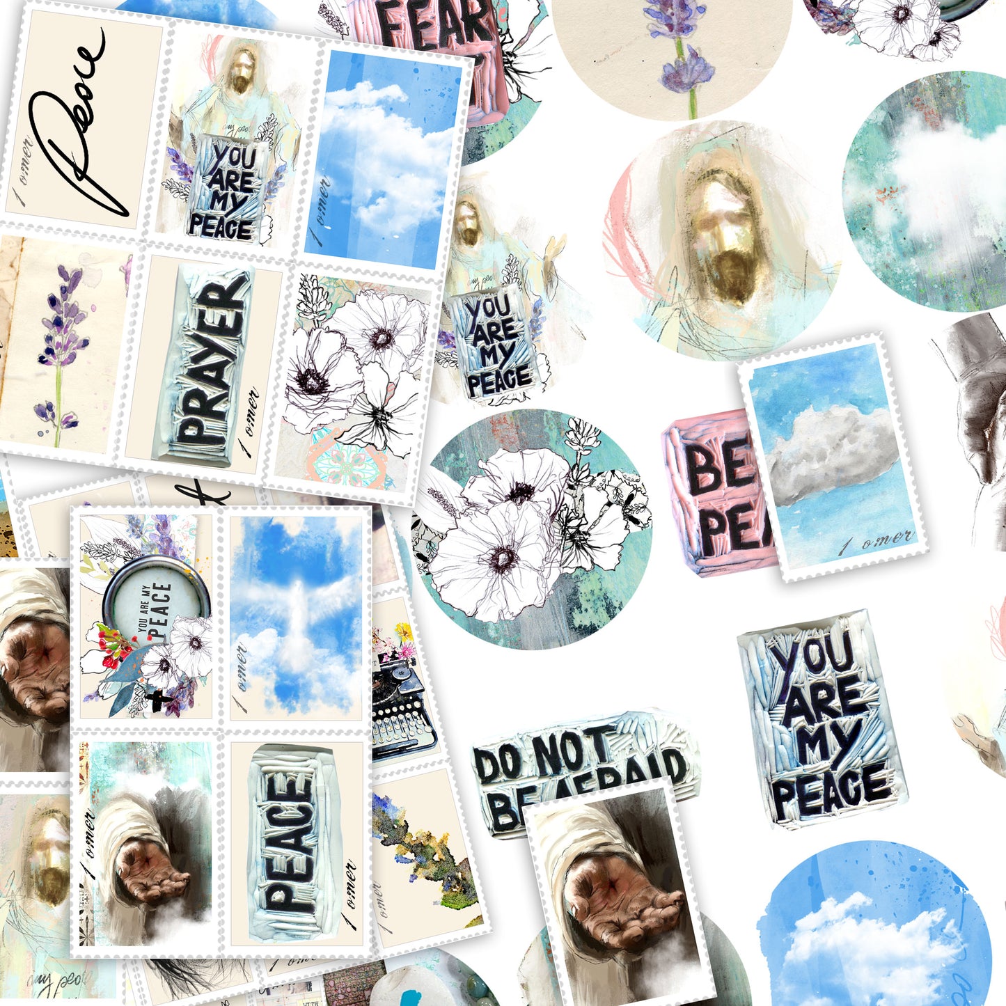 PEACE kit ADD ON  - Journaling Stickers and cards- digital download