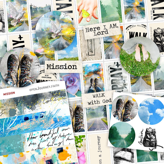 Mission sticker pack - variety stickers for Bible Journaling