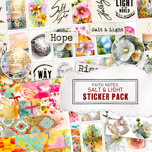 SALT AND LIGHT sticker pack - variety stickers for Bible Journaling