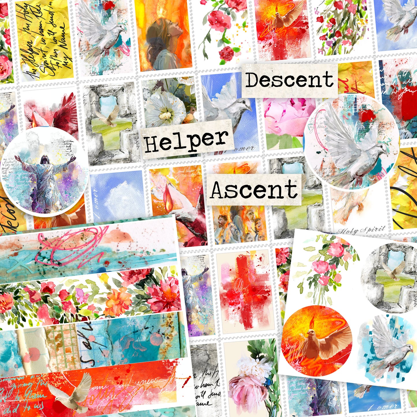 ASCENT-DESCENT- Add ons DIGITAL DOWNLOAD: Journaling Stickers, cards, tickets