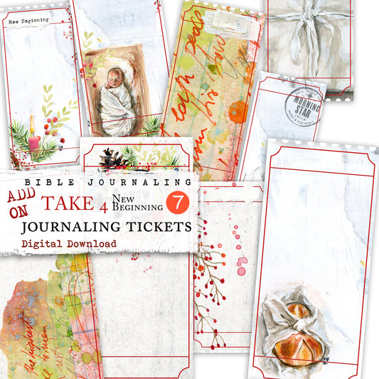 New Beginning-Journaling Tickets - digital download