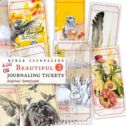 ADD ON Beautiful 3 - Journaling Tickets - digital download