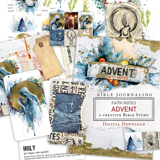 ADVENT KIT (Faith Notes) - Bible Journaling kit- digital download