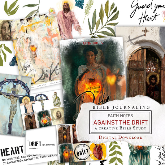 'Against the Drift ' KIT Digital Download -Bible Journaling kit Faith Notes series