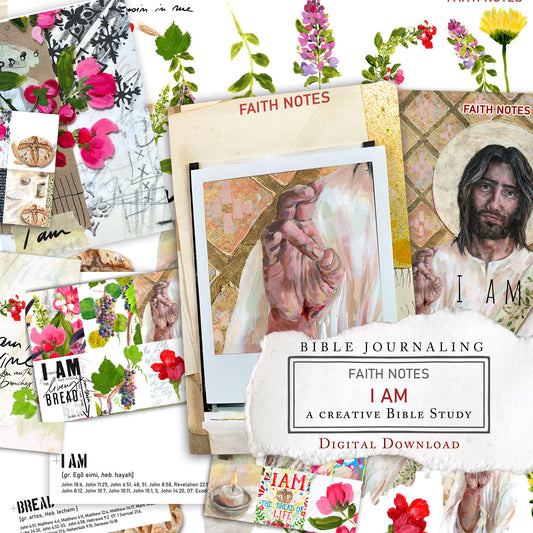 I AM  KIT Digital Download -Bible Journaling kit Faith Notes series