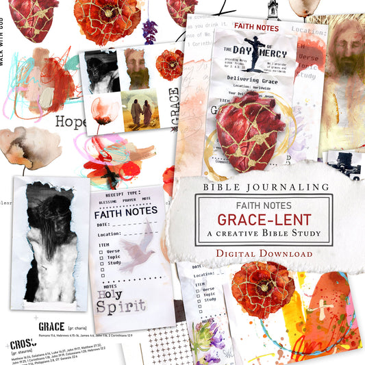 GRACE-LENT KIT Digital Download -Bible Journaling kit Faith Notes series