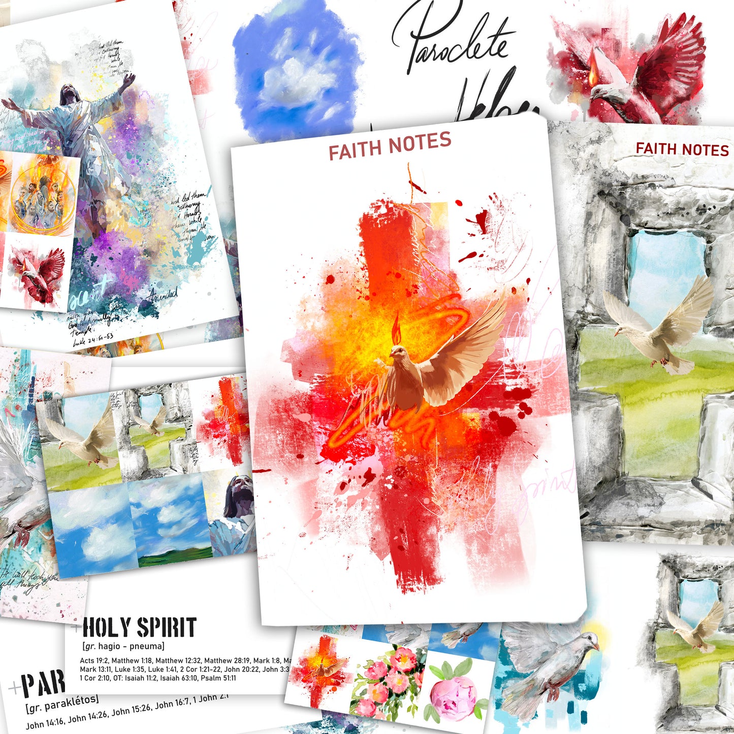 ASCENT-DESCENT KIT Digital Download -Bible Journaling kit Faith Notes series