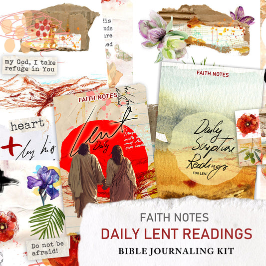 **DAILY READINGS FOR LENT kit ** for Bible Journaling - Faith Notes series