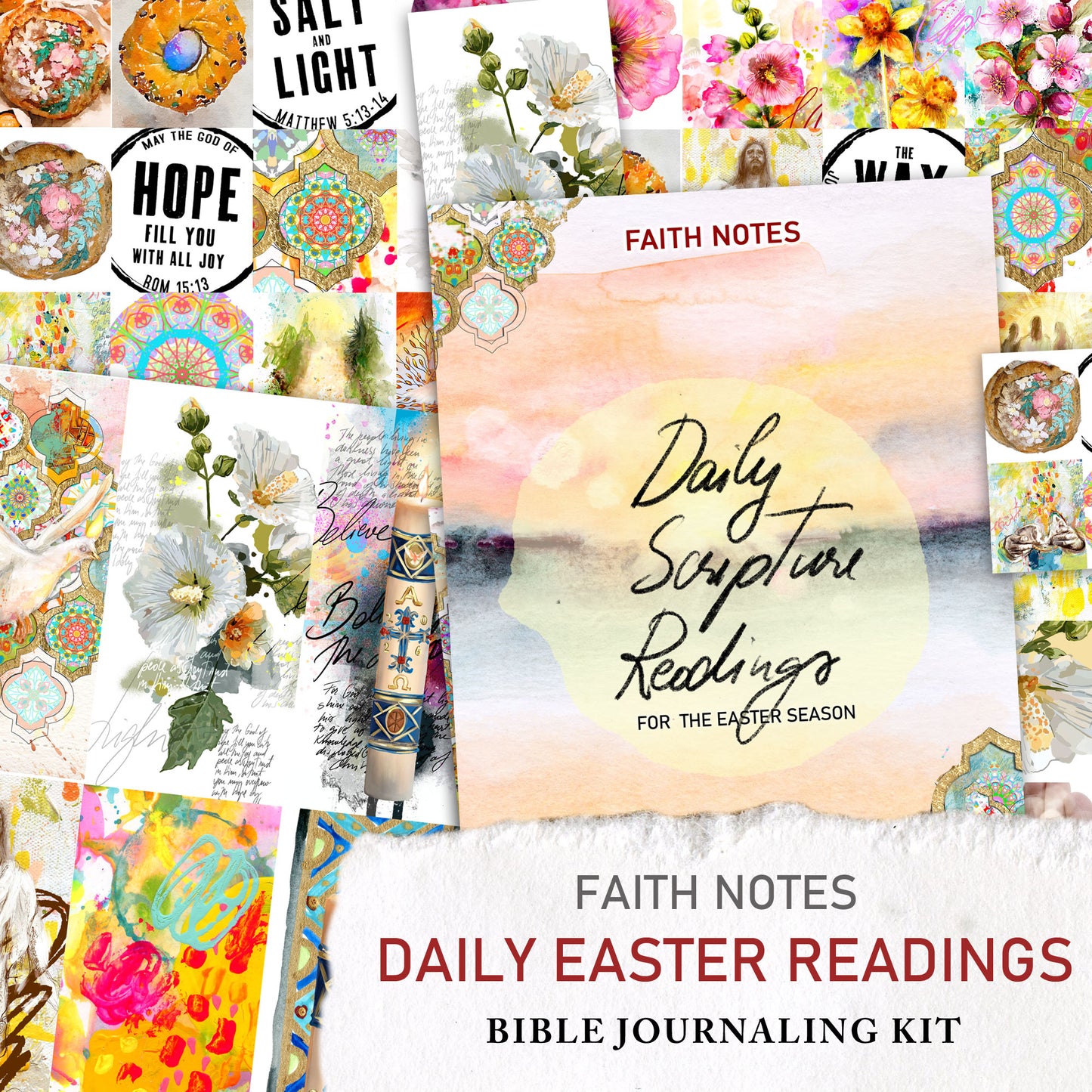 **DAILY READINGS FOR Easter season kit ** for Bible Journaling - Faith Notes series