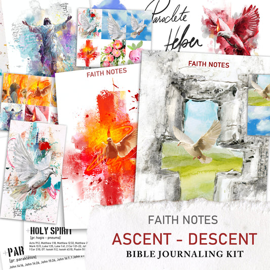 **ASCENT-DESCENT- kit ** for Bible Journaling - Faith Notes series