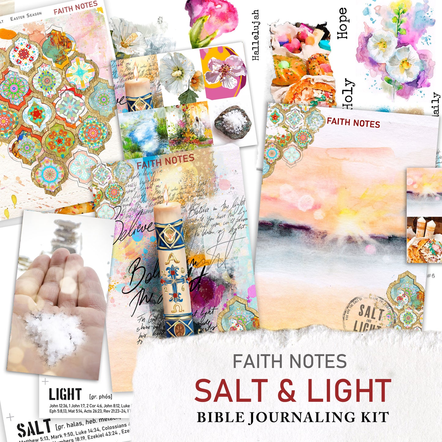 **SALT & LIGHT- kit ** for Bible Journaling - Faith Notes series