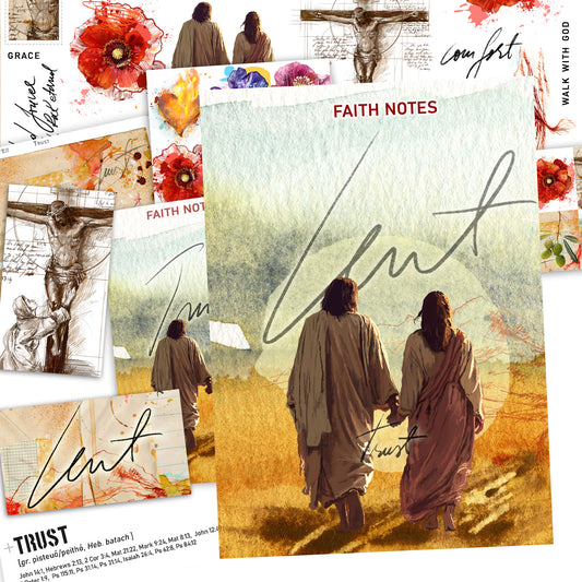 **LENT-TRUST- kit ** for Bible Journaling - Faith Notes series