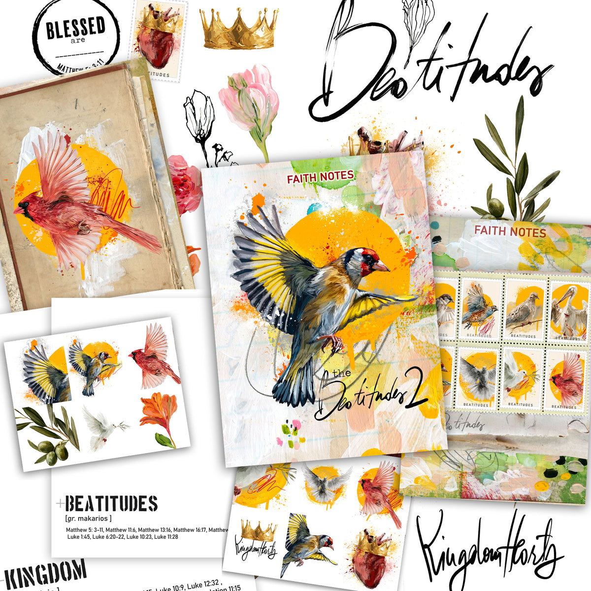 **Beatitudes 2 ** kit for Bible Journaling - Faith Notes series