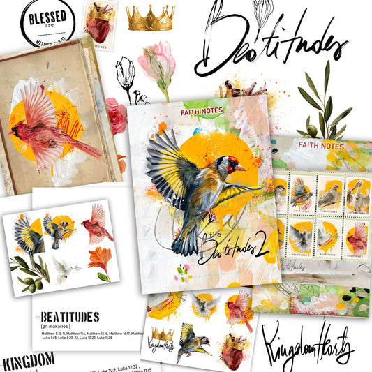 **Beatitudes 2 ** kit for Bible Journaling - Faith Notes series