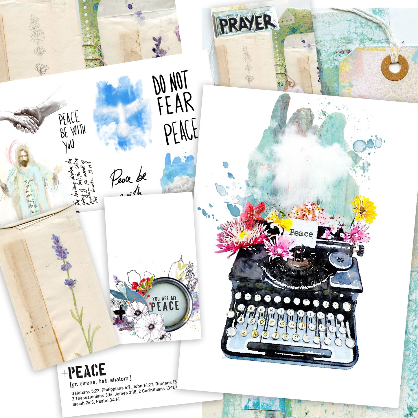 TAKE 4 - PEACE  kit for Bible Journaling