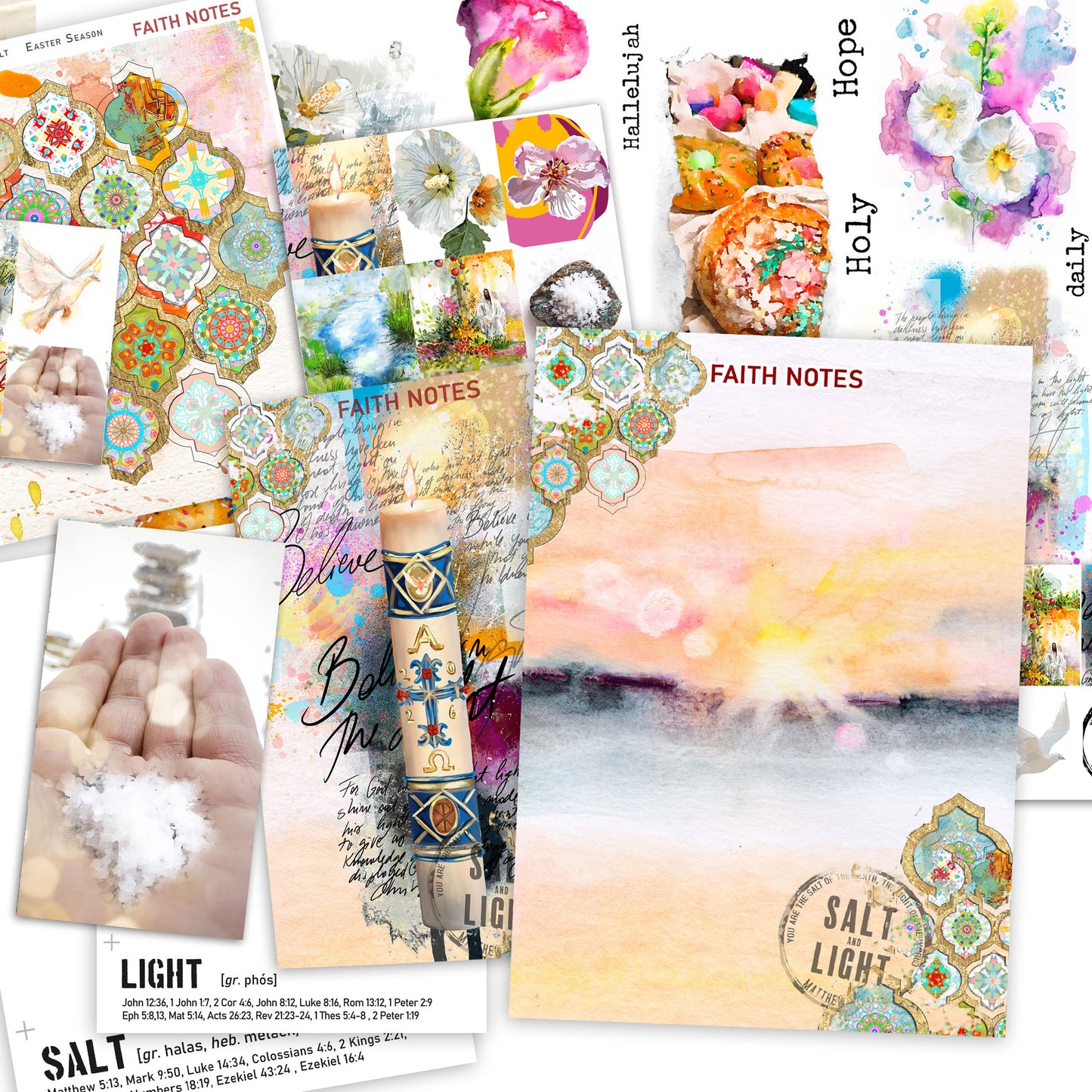**SALT & LIGHT- kit ** for Bible Journaling - Faith Notes series