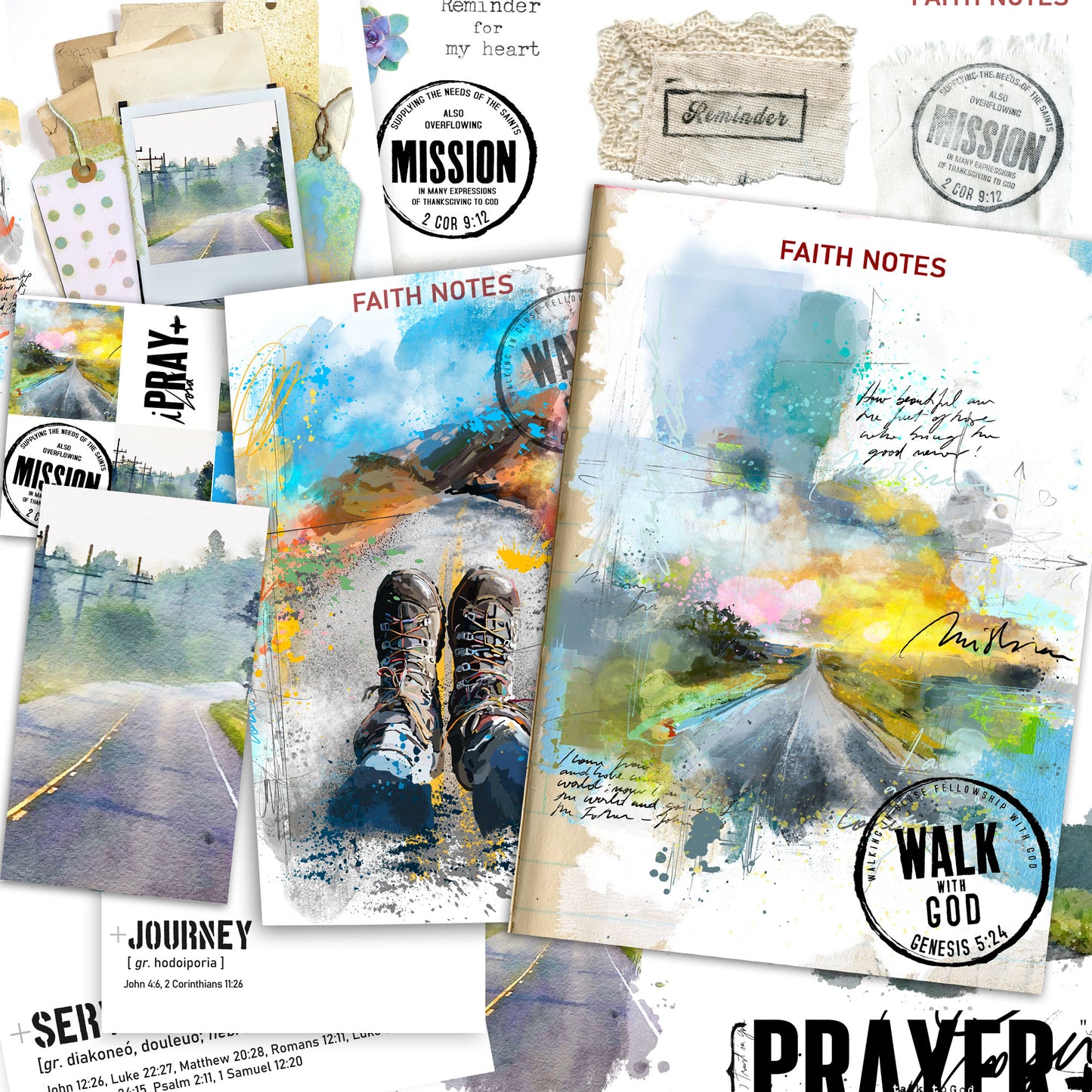 **Mission ** kit for Bible Journaling - Faith Notes series