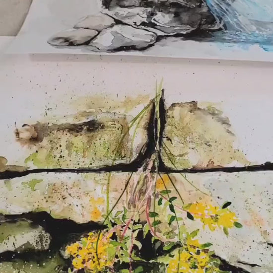 The Living Stone - original watercolor painting