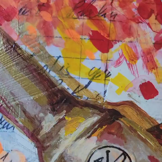 Live coal - original acrylic and mixed media painting