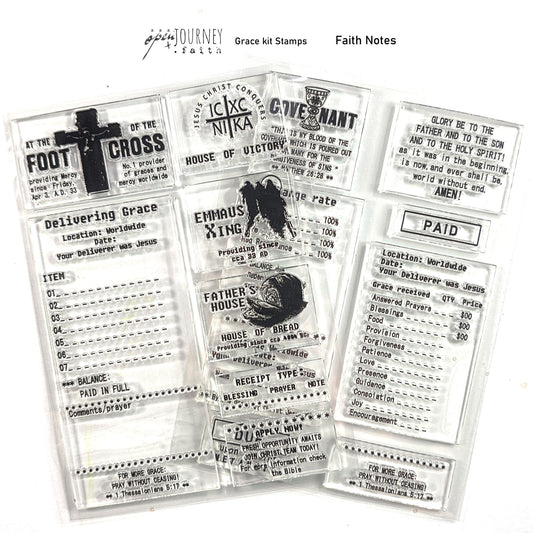 Receipt GRACE-LENT Stamp sets  - Faith Notes