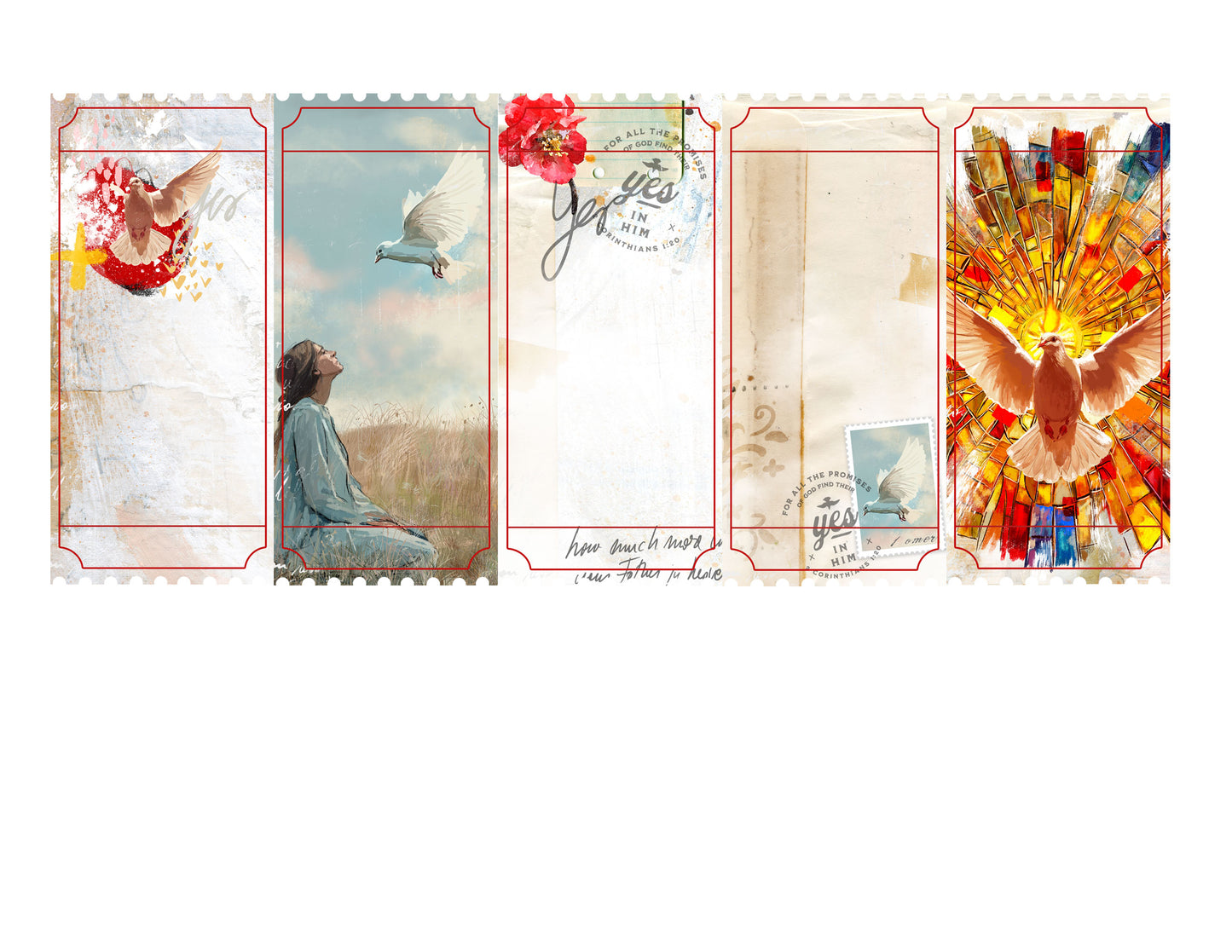 HOLY SPIRIT-Journaling Tickets and Cards - digital download