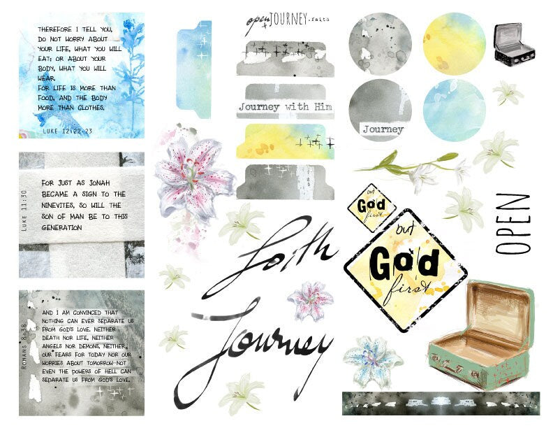 Resolutions - Big Words Stickers - Bible Journaling Digital Kit - Bible  Journaling Ministries