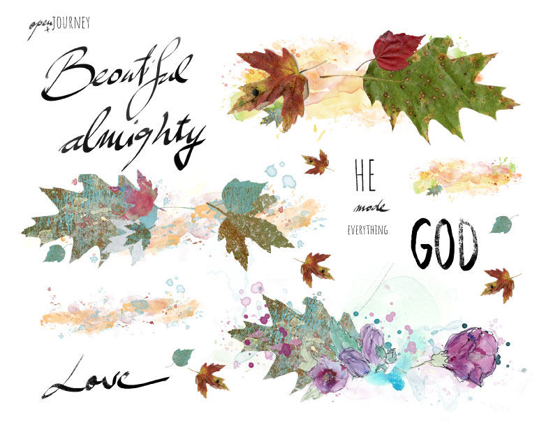 Floral Headers and Titles - digital download for bible journaling, card making and craft