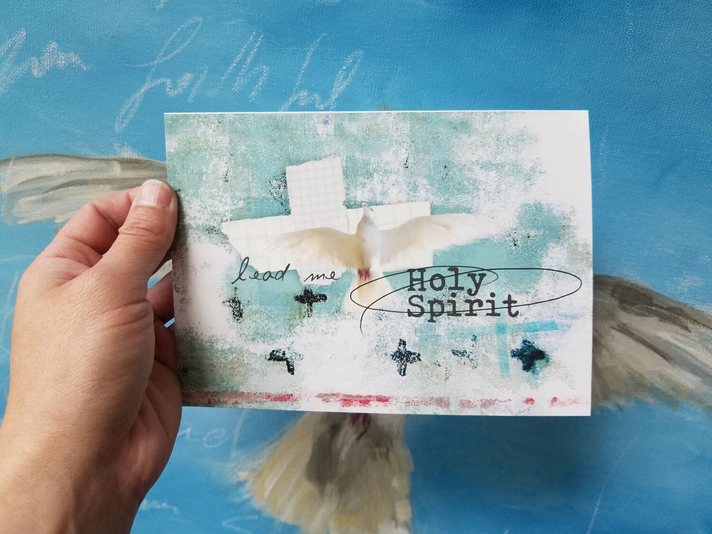 Holy Spirit lead me, 5x7 note card