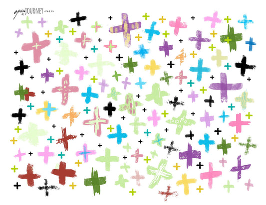 Colorful Crosses - digital download for bible journaling, card making and craft
