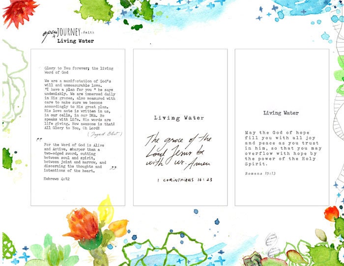 Living Water - a Bible journaling creative devotional -digital download