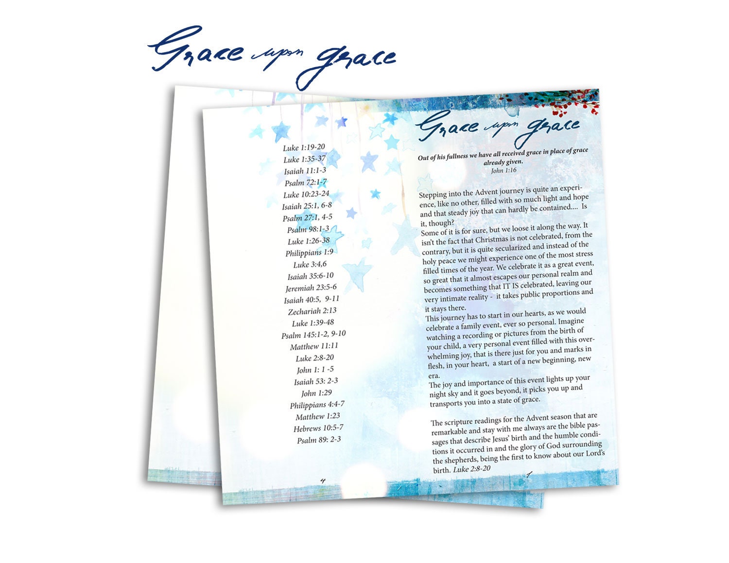 Grace upon Grace - Advent Bible journaling kit -digital download