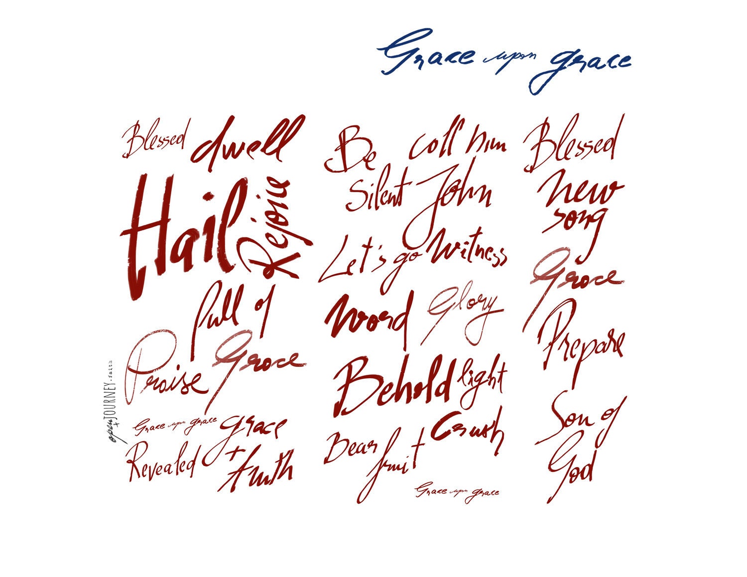 Grace upon Grace - Advent Bible journaling kit -digital download