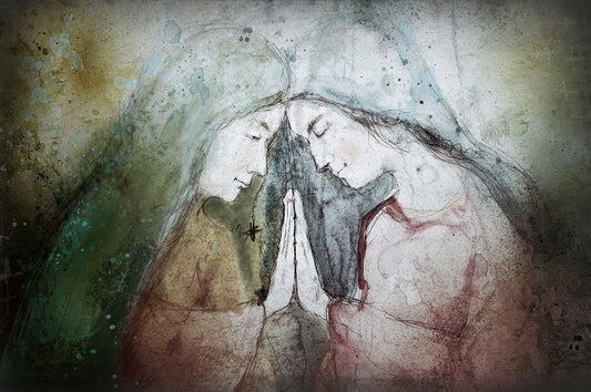The Visitation - Blessed Mother and Elizabeth, fine art print