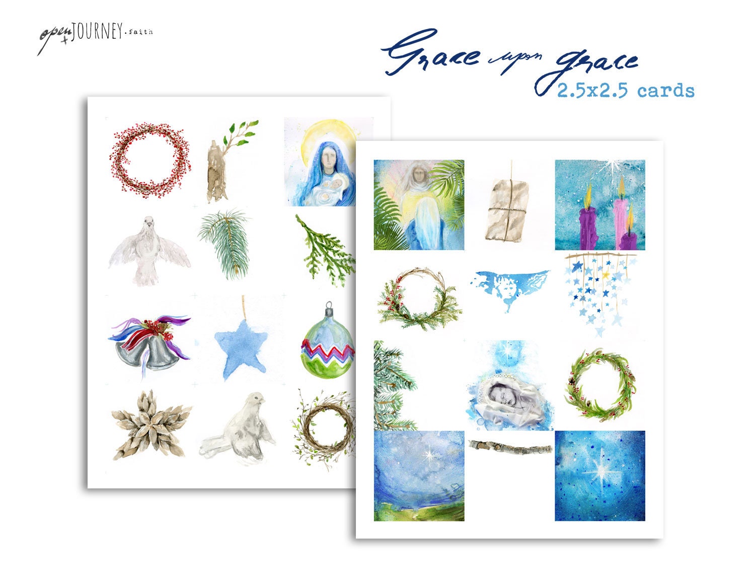 Grace upon Grace - Advent Bible journaling kit -digital download