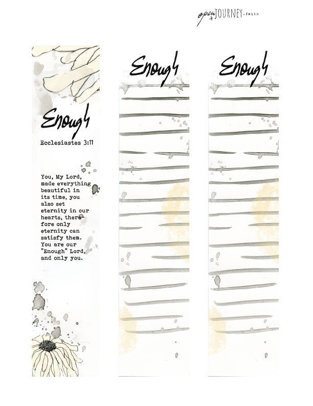 Enough - "Your Word" Bible journaling creative kit-digital download